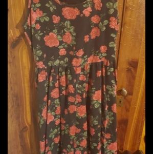 Hot topic rose skater dress